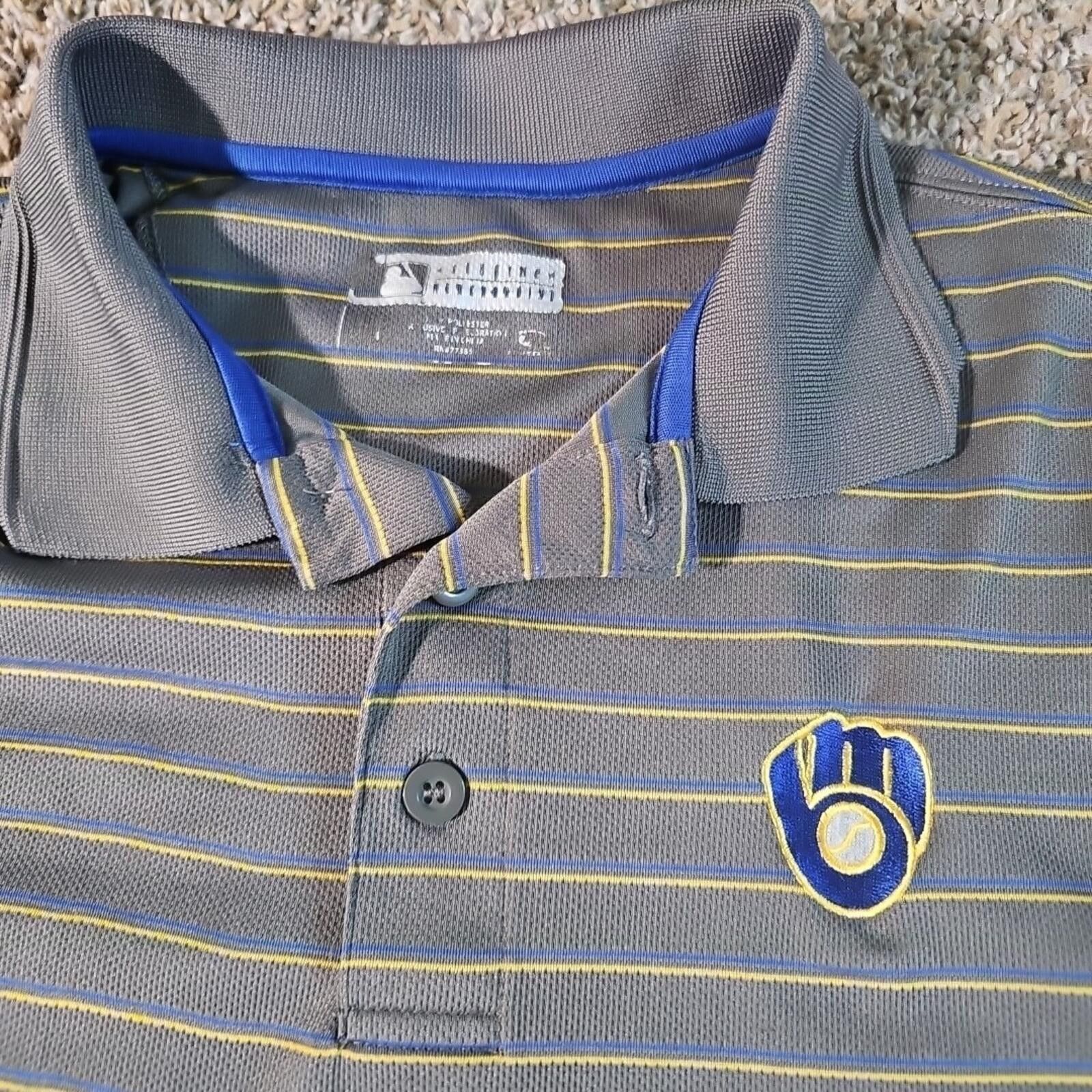 MLB True Fan Milwaukee Brewers Polo M? SEE MEASUREMENTS Size ONE SIZE - 3 Thumbnail