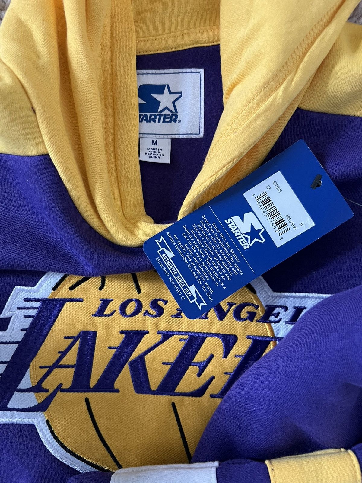 Starter Starter Los Angeles Lakers Hockey Pullover Hoodie Sweatshirt Size US M / EU 48-50 / 2 - 2 Thumbnail