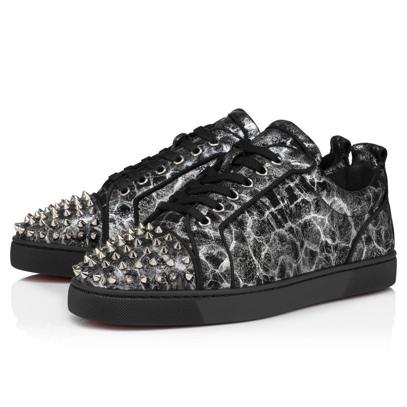 Christian Louboutin oc11z0126 Louis Junior Spikes Orlato in Black Size US 7 / EU 40 - 1 Thumbnail