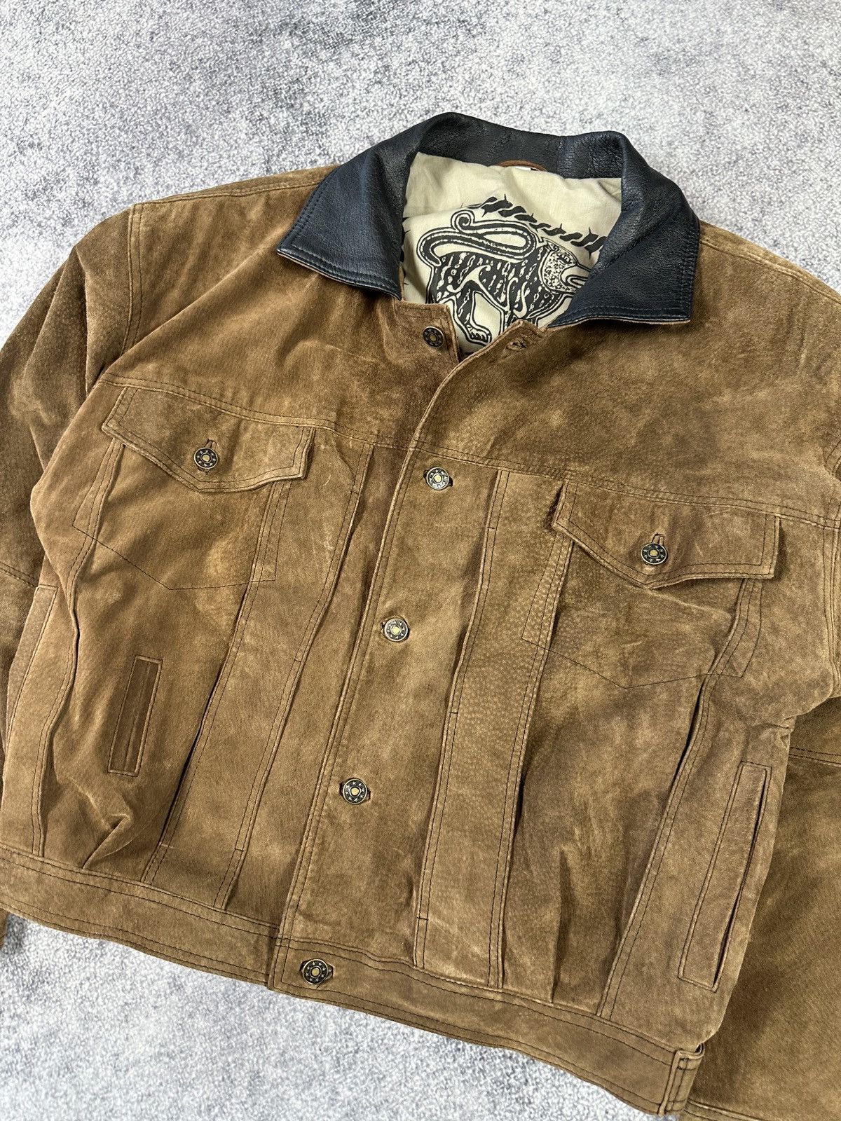 Vintage Y2K Vintage Leather Jacket Streetwear Rare Style USA 90s M Size US M / EU 48-50 / 2 - 2 Thumbnail