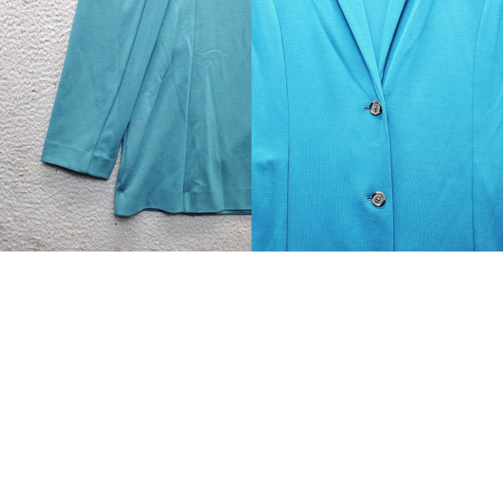 J. Jill J. Jill Wearever Collection Blazer Womens Size M Blue Notch Lapel Single Breasted Blazer Size M / US 6-8 / IT 42-44 - 8 Thumbnail