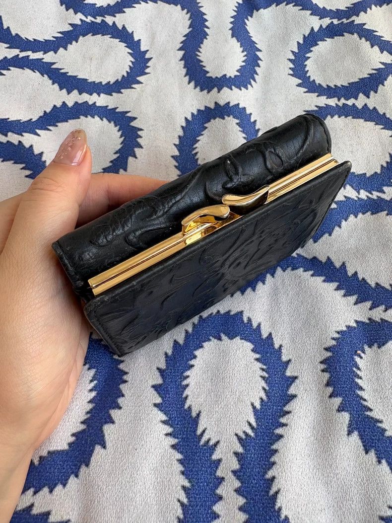 Vivienne Westwood Vivienne Westwood Black gold printed leather purse with th Size ONE SIZE - 5 Thumbnail