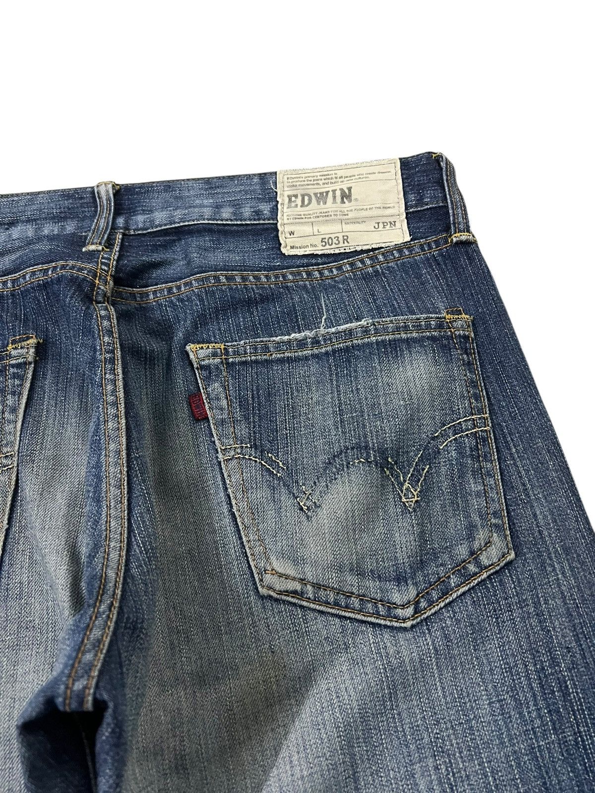 Hysteric Glamour Vintage Edwin 503R Distress Washed Jean Japan Size US 33 - 15 Thumbnail