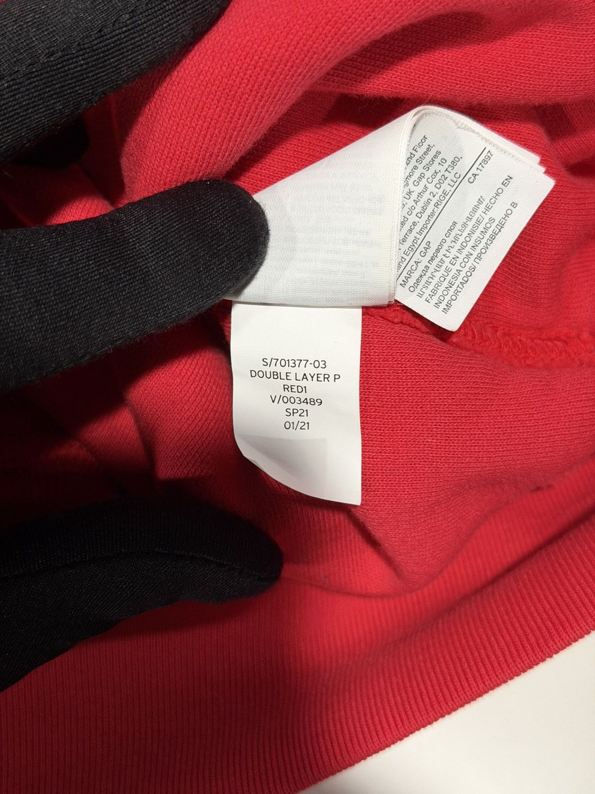 Gap × Yeezy Yeezy Gap Kanye West Red Double Layered Perfect Hoodie XXL Size US XXL / EU 58 / 5 - 11 Thumbnail