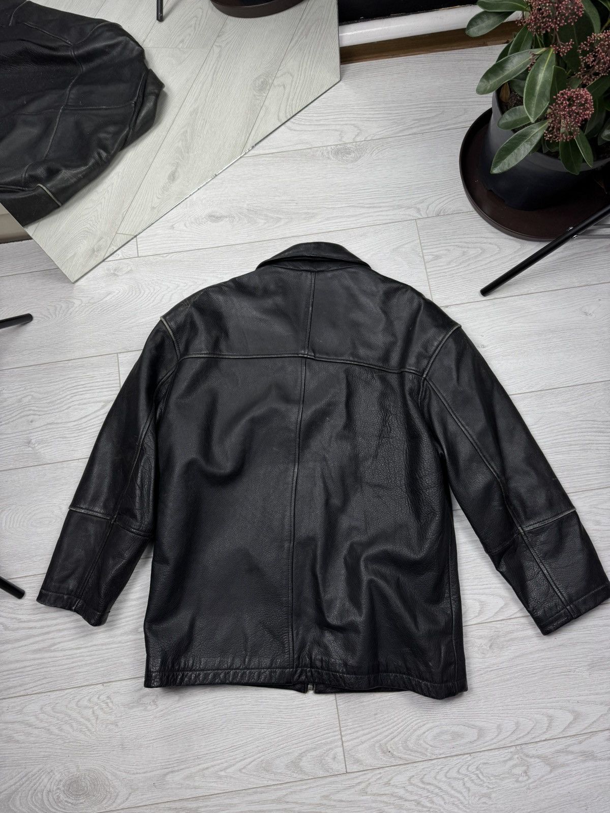 Angelo Litrico × Vintage Vintage 90s Y2K heavy leather coat jacket japan style Size US L / EU 52-54 / 3 - 9 Thumbnail