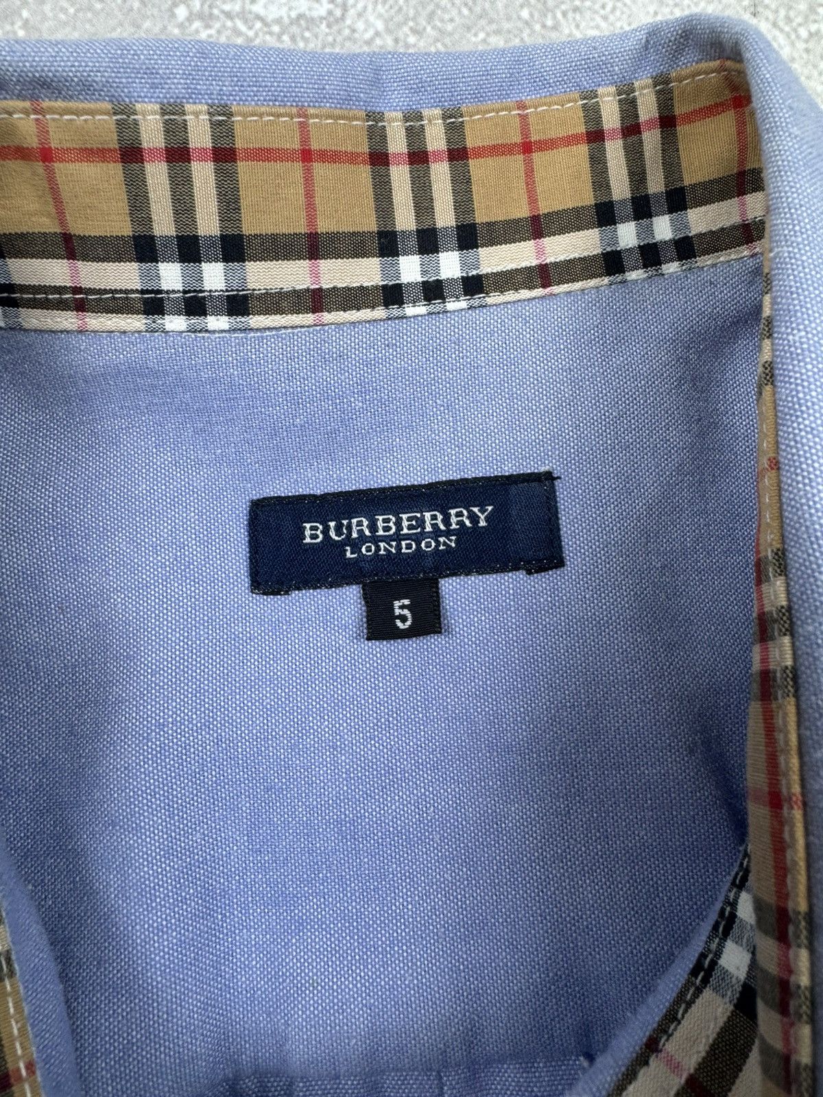Burberry Vintage Burberry London T-Shirt Nova Check Blue Long Sleeve Size US XXL / EU 58 / 5 - 8 Thumbnail