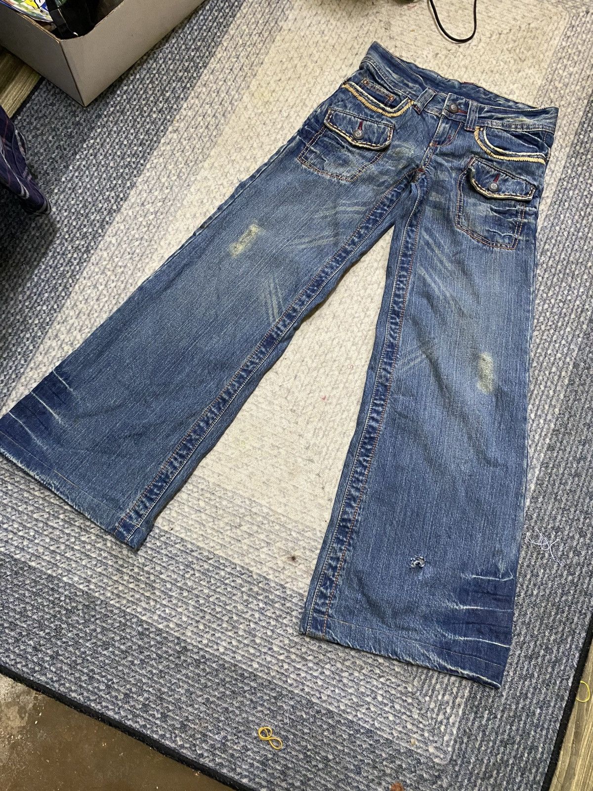 Japanese Brand True Religion Design Flared Bell Bottom Distressed Jean Size US 29 - 2 Thumbnail