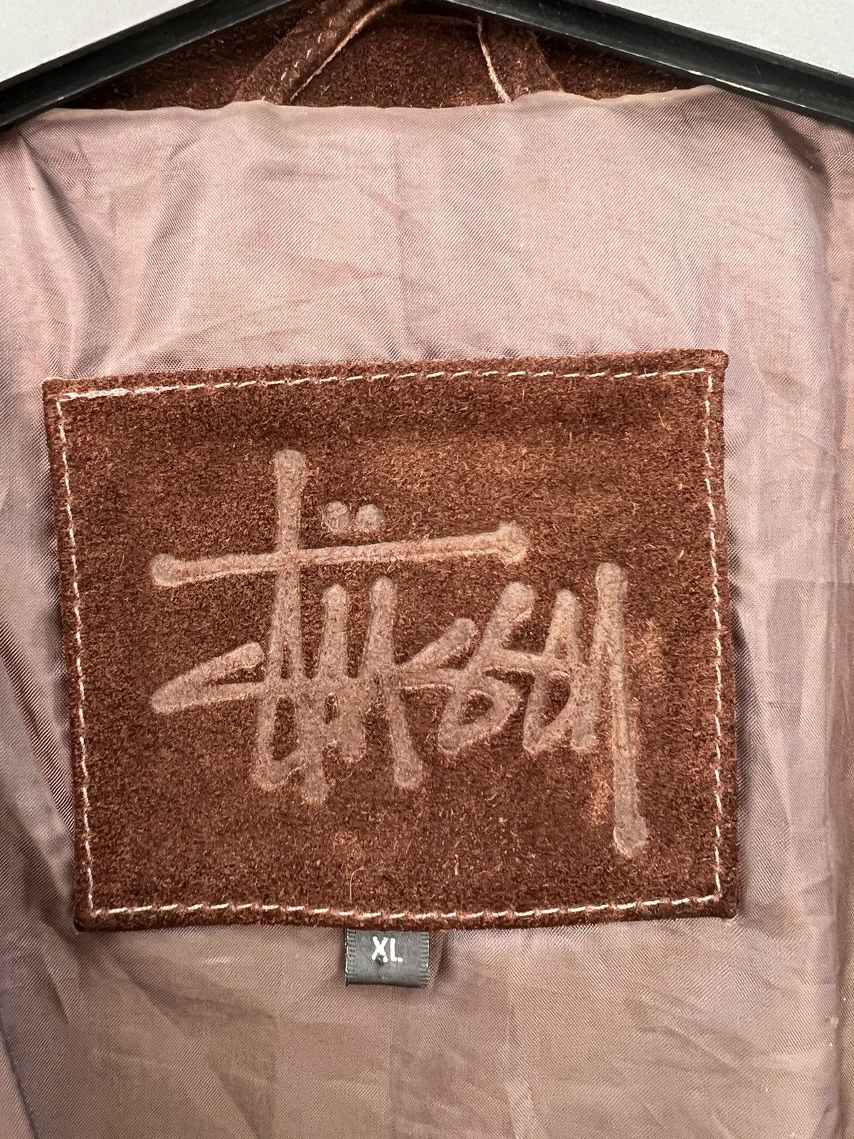 Stussy × Vintage Vintage 90s Stussy Patina Suede Cowhide Leather Jacket Size US XL / EU 56 / 4 - 19 Thumbnail