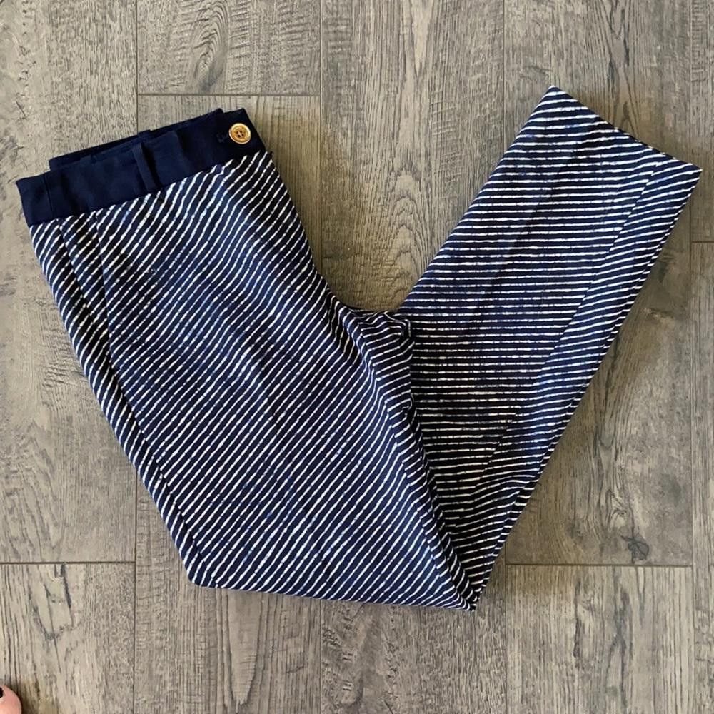 Michael Kors MICHAEL Michael Kors Blue Striped Crop Pants, 2 Size 26" / US 2 / IT 38 - 8 Thumbnail