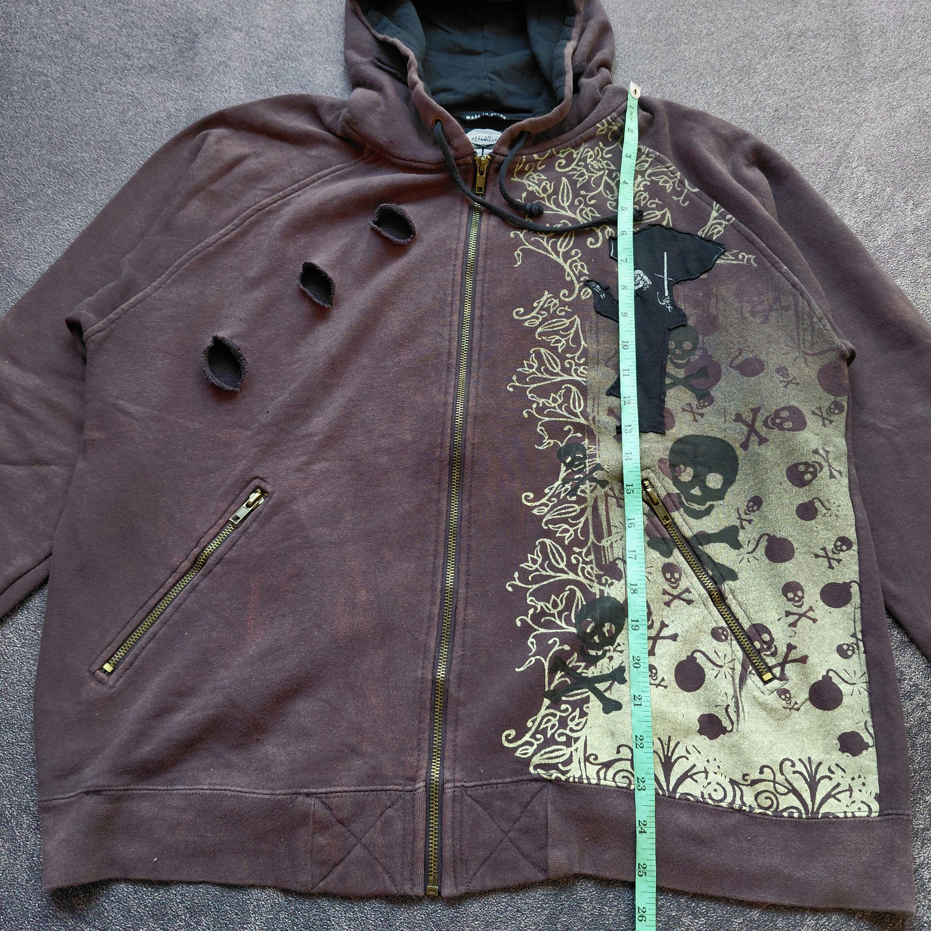Japanese Brand Distressed Dragon Rock & Roll Vision Hoodie Size US L / EU 52-54 / 3 - 8 Thumbnail