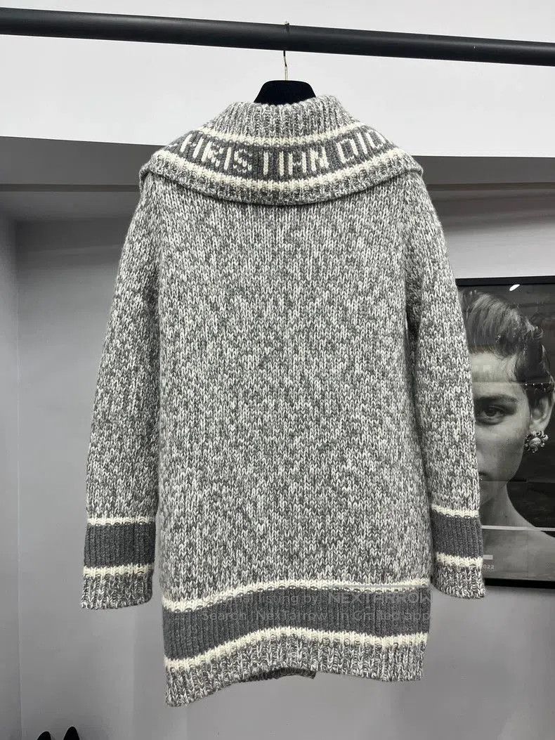Dior Dior Gray Collar Knit Cardigan. Size US M / EU 48-50 / 2 - 2 Thumbnail