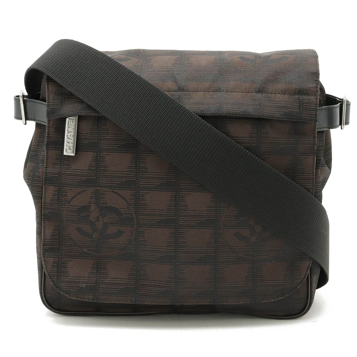 Chanel Chanel Chanel New Travel Line Nylon Jacquard Leather Shoulder Bag A29347 Canvas Crossbody Bag A29347 in Great Condition Size ONE SIZE - 1 Thumbnail