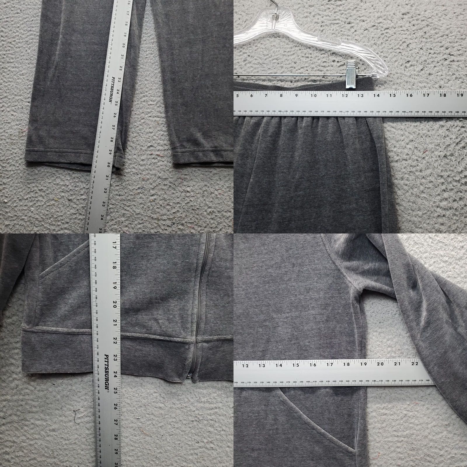 Marcs Hot Cotton by Marc Ware Track Suit Womens Size S Heather Gray Full Zip 2 Piece Lined Pockets Cotton Shirt? Size S / US 4 / IT 40 - 8 Thumbnail