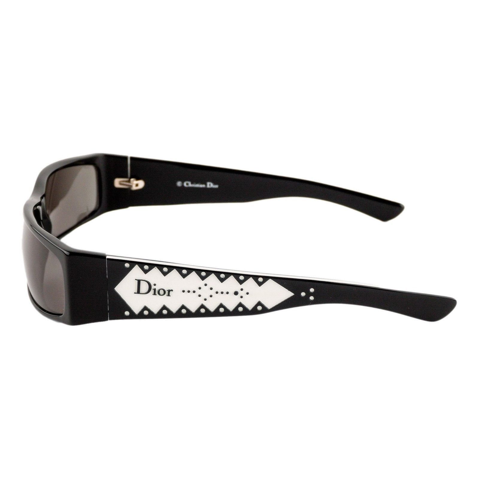Dior Vintage Dior D’Trick 2 Rectangular Black Logo Sunglasses Size ONE SIZE - 3 Thumbnail