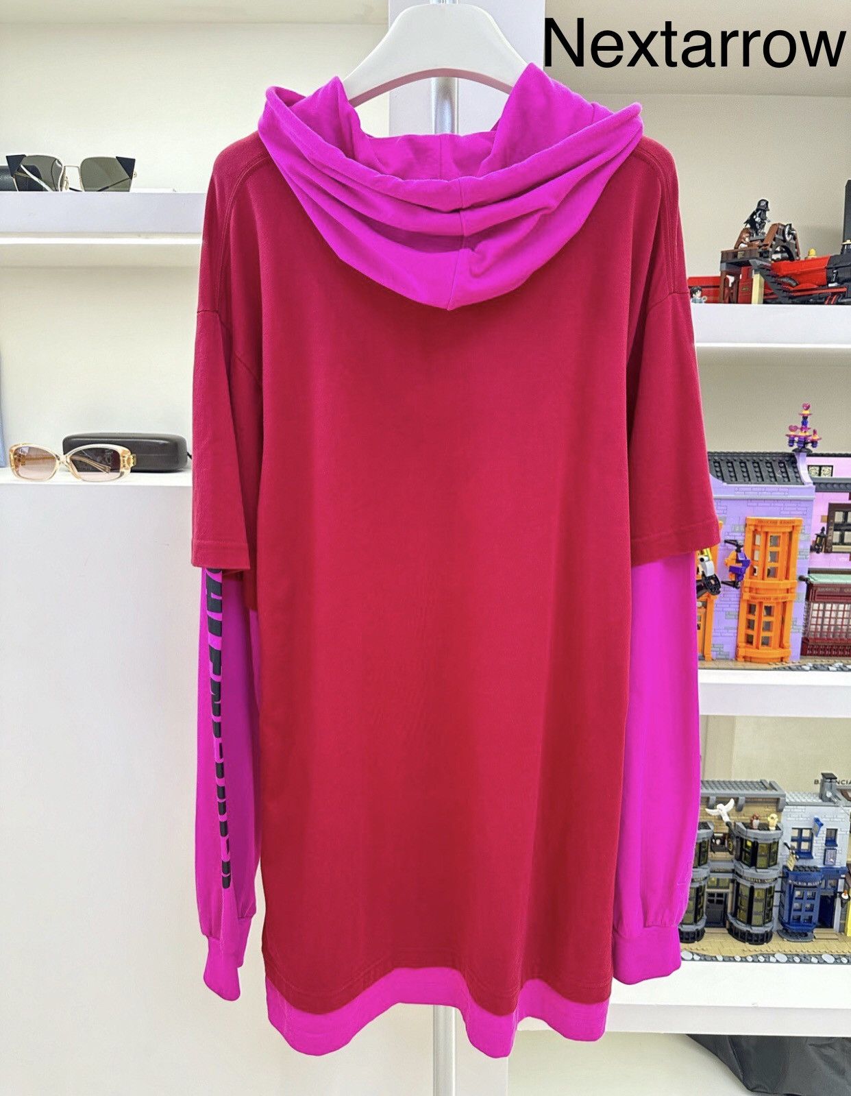Balenciaga Balenciaga Splicing Color Letter Fake Two Piece Hoodie Size US XS / EU 42 / 0 - 2 Thumbnail