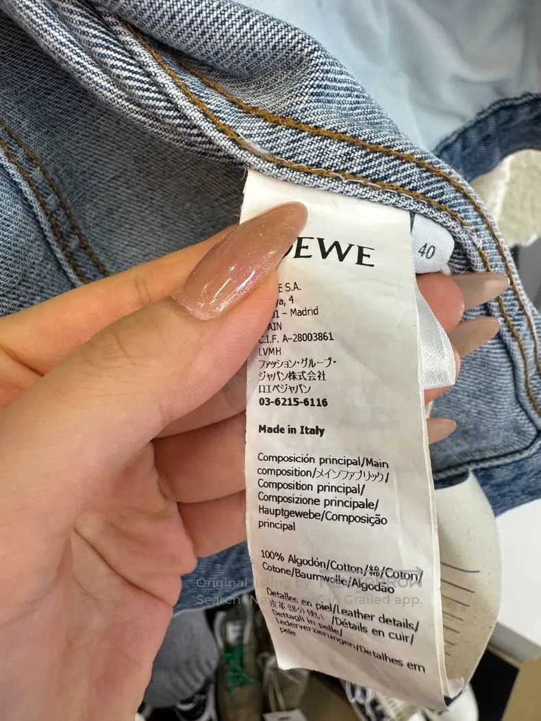 Loewe LOEWE Embroidered Sleeve Denim Jacket Size XS / US 0-2 / IT 36-38 - 3 Thumbnail