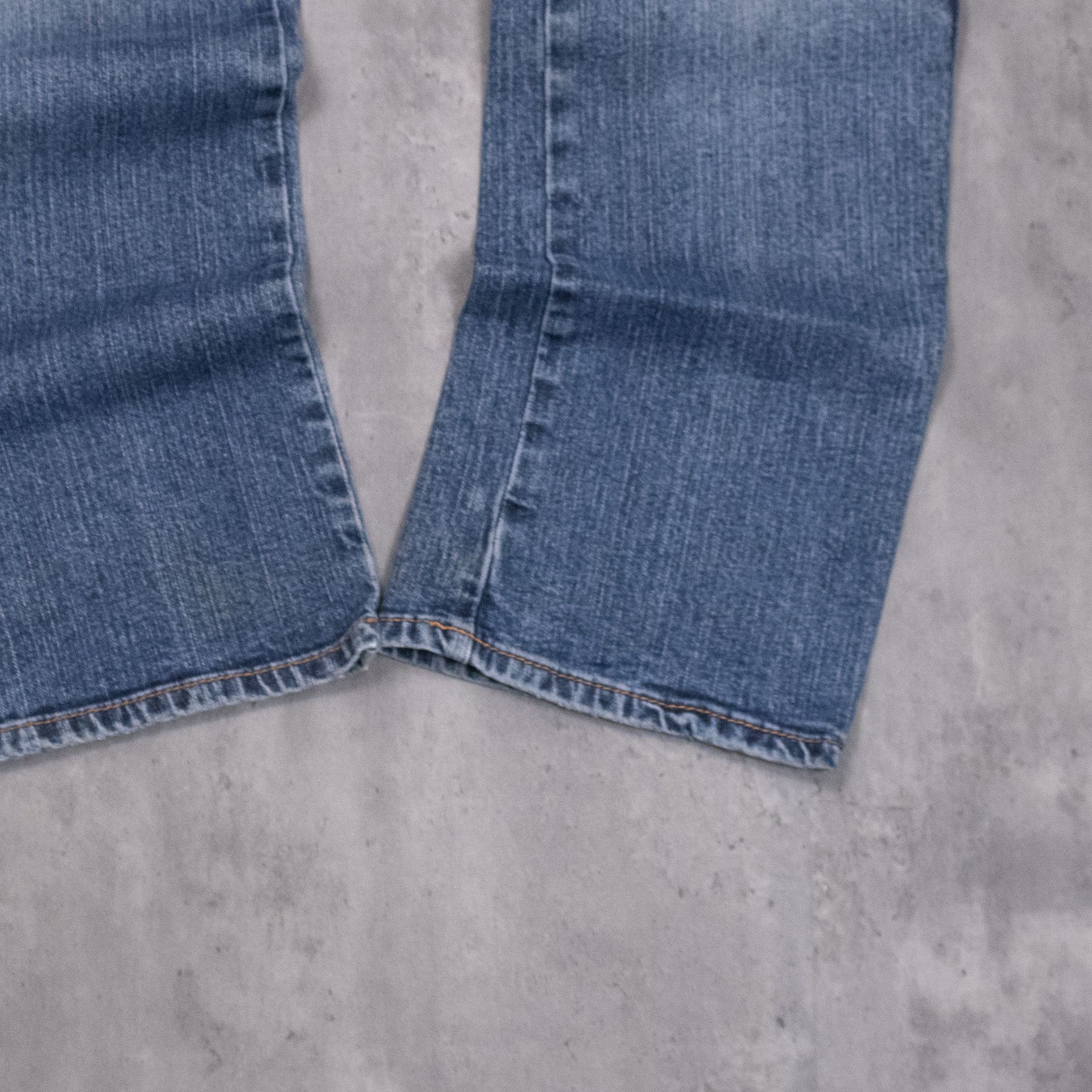 If Six Was Nine Vintage Y2K Arua Bootcut Mid Wash Baggy Denim Jeans Size US 29 - 5 Thumbnail