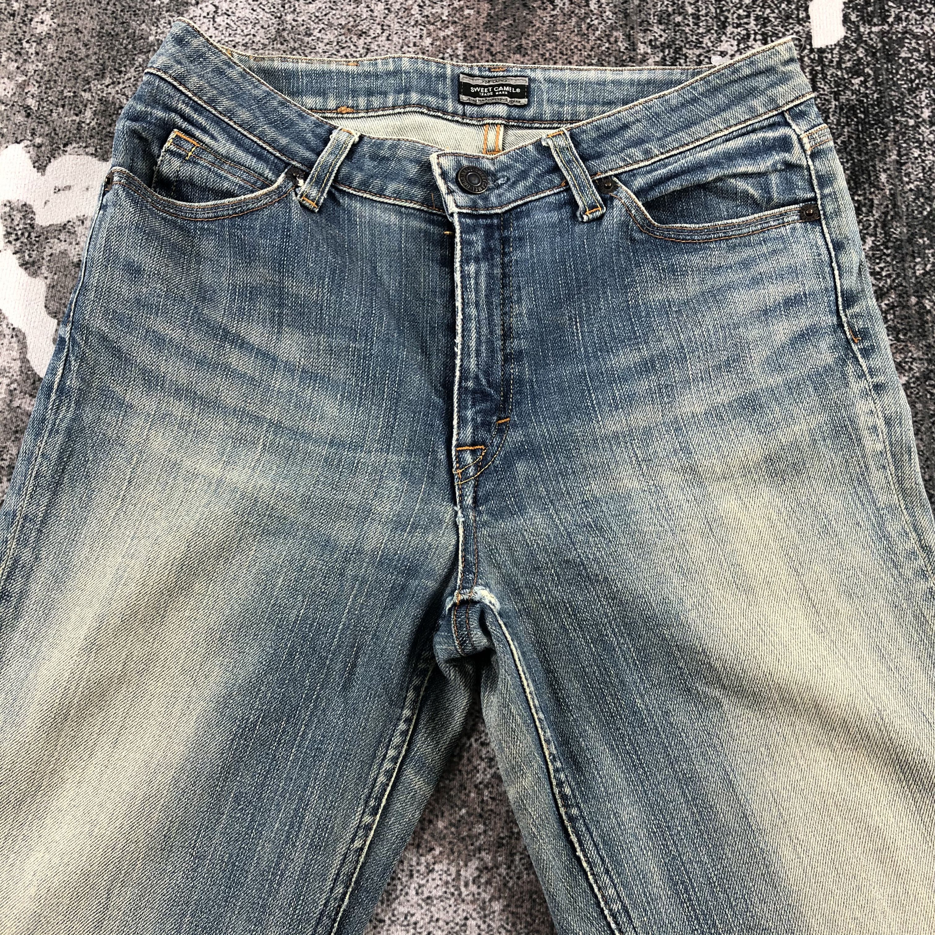 Japanese Brand Sweet Camel Jeans Faded Blue Flare Denim KJ1232 Size 28" / US 6 / IT 42 - 3 Thumbnail
