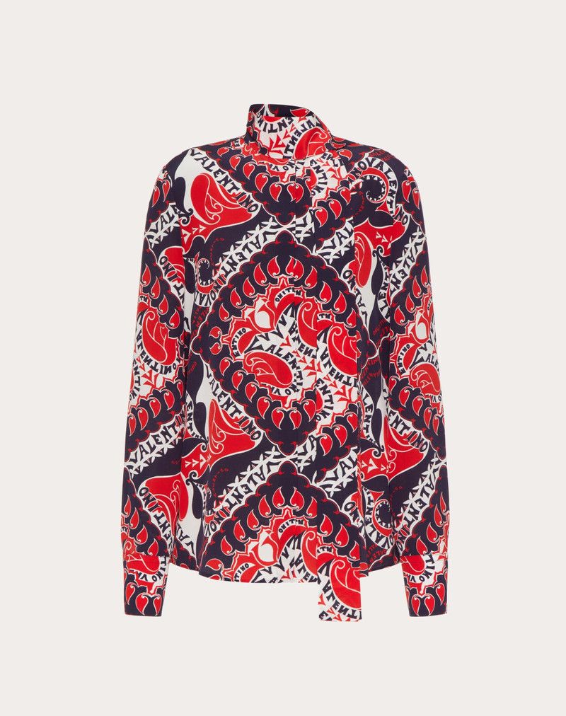 Valentino o1y0326 Patterned Shirt in Multicolor Size S / US 4 / IT 40 - 1 Thumbnail