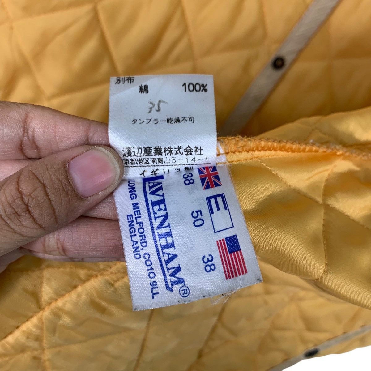 Lavenham Lavenham Made in England Yellow Quilted Jacket #0431-C20 Size US S / EU 44-46 / 1 - 18 Thumbnail