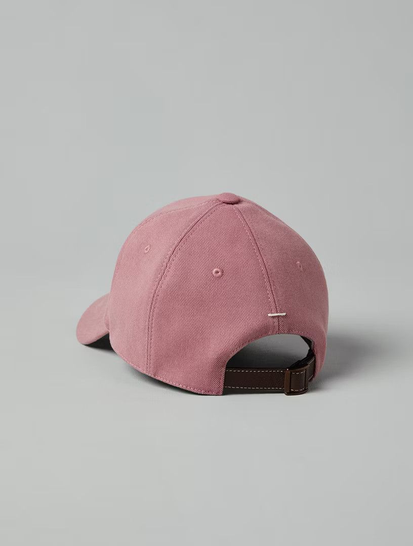 Brunello Cucinelli o1gr1nt0525 Size: L / Embroidered Logo Cap /Hat in Raspberry Size ONE SIZE - 3 Thumbnail