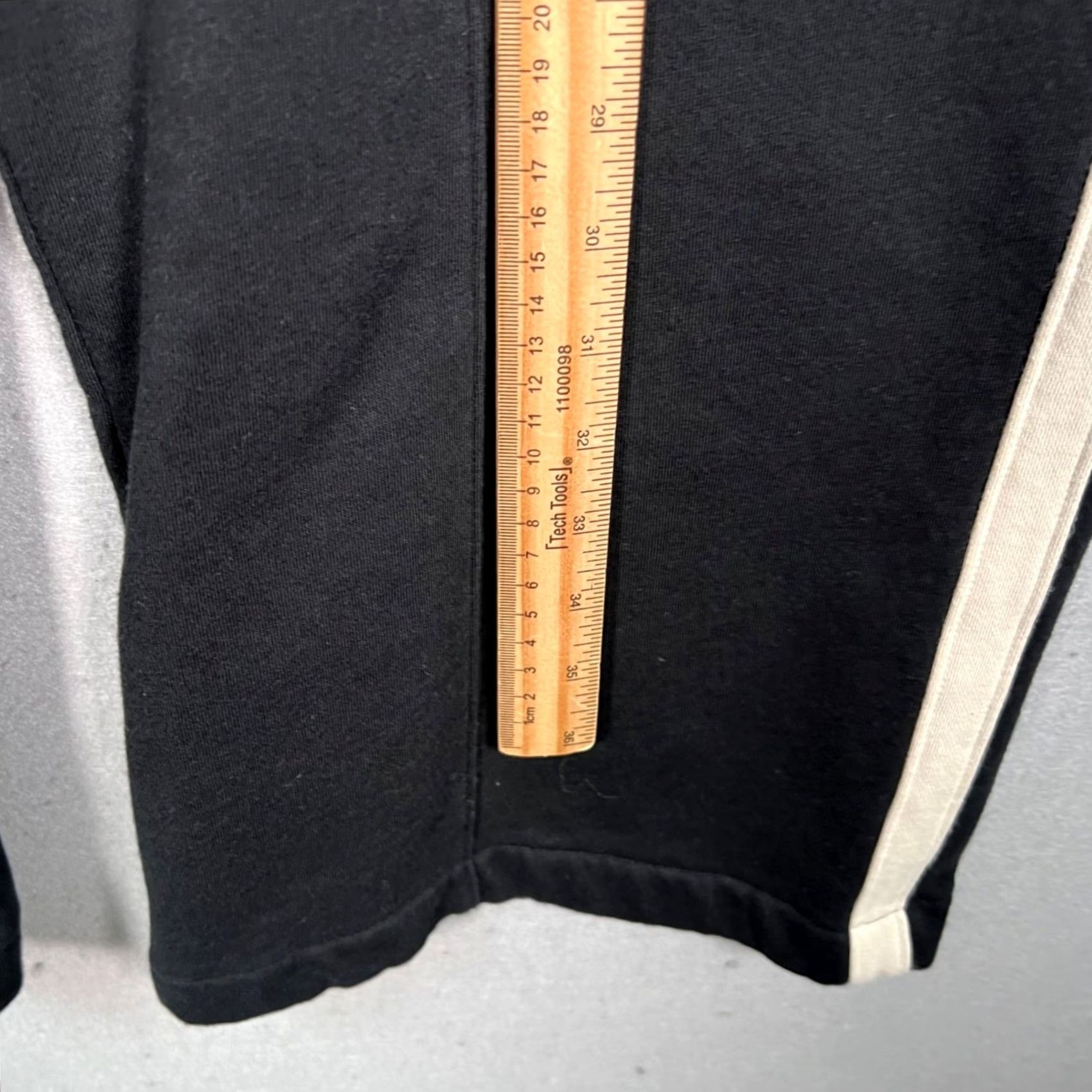 Gap Gap Mens Black Wide-Leg Pants with Beige Side Stripes Elastic Waist M Colored? Size US 31 - 6 Thumbnail