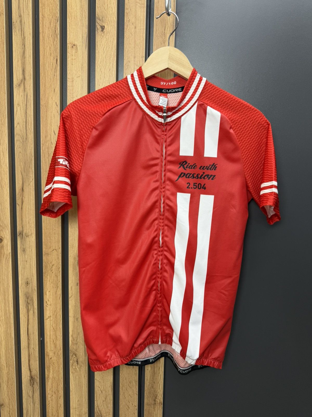 Other Cuore Cycling Jersey Ride With Passion Red White Full Zip M Size US M / EU 48-50 / 2 - 1 Thumbnail