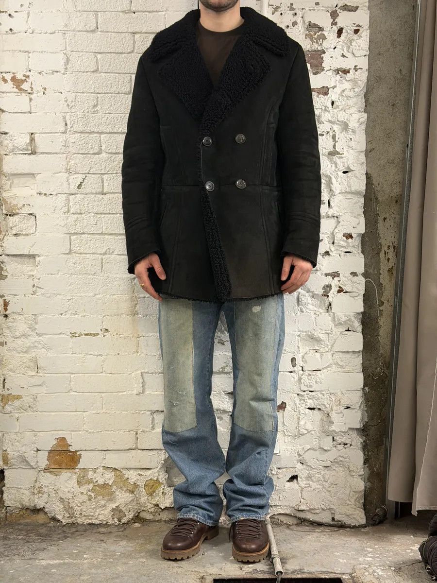 Gucci AW2004 Gucci Black Faded Shearling Leather Jacket by Tom Ford Size US L / EU 52-54 / 3 - 2 Thumbnail