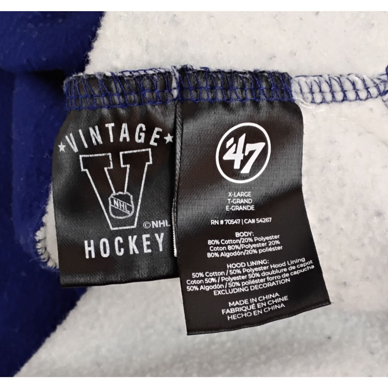 Other Old Time Hockey New York Rangers Hoodie Men XL Blue Applique Size US XL / EU 56 / 4 - 10 Thumbnail