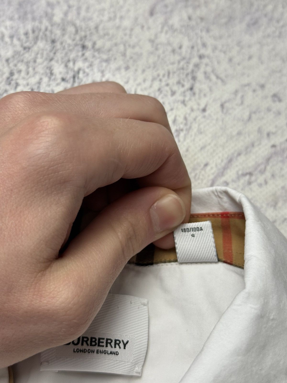 Burberry Burberry White Button Up Shirt Size US L / EU 52-54 / 3 - 8 Thumbnail