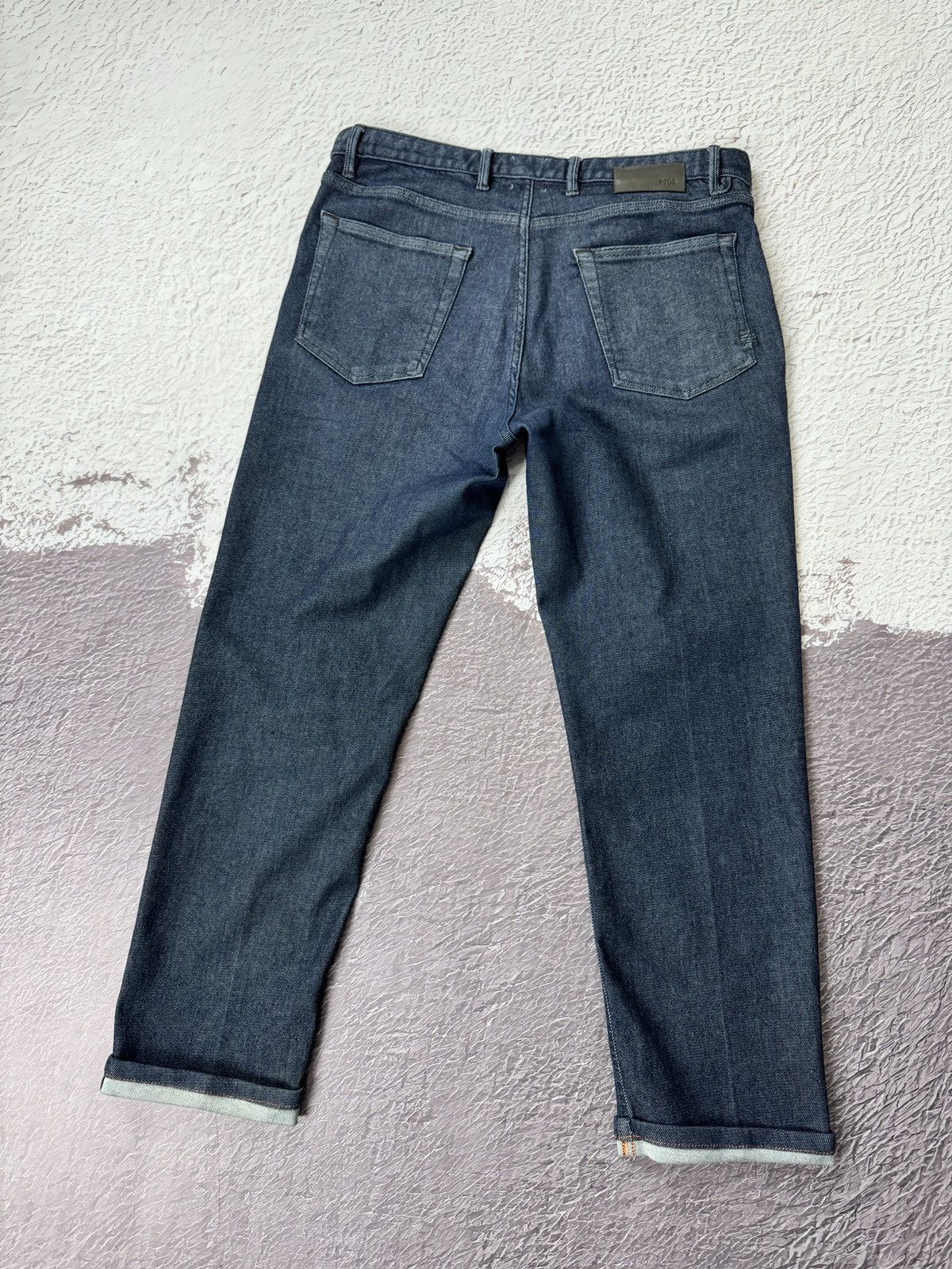 Indigo Pantaloni Torino PT05 cropped Jeans Grunge Relaxed Fit Dark Size US 33 - 4 Thumbnail