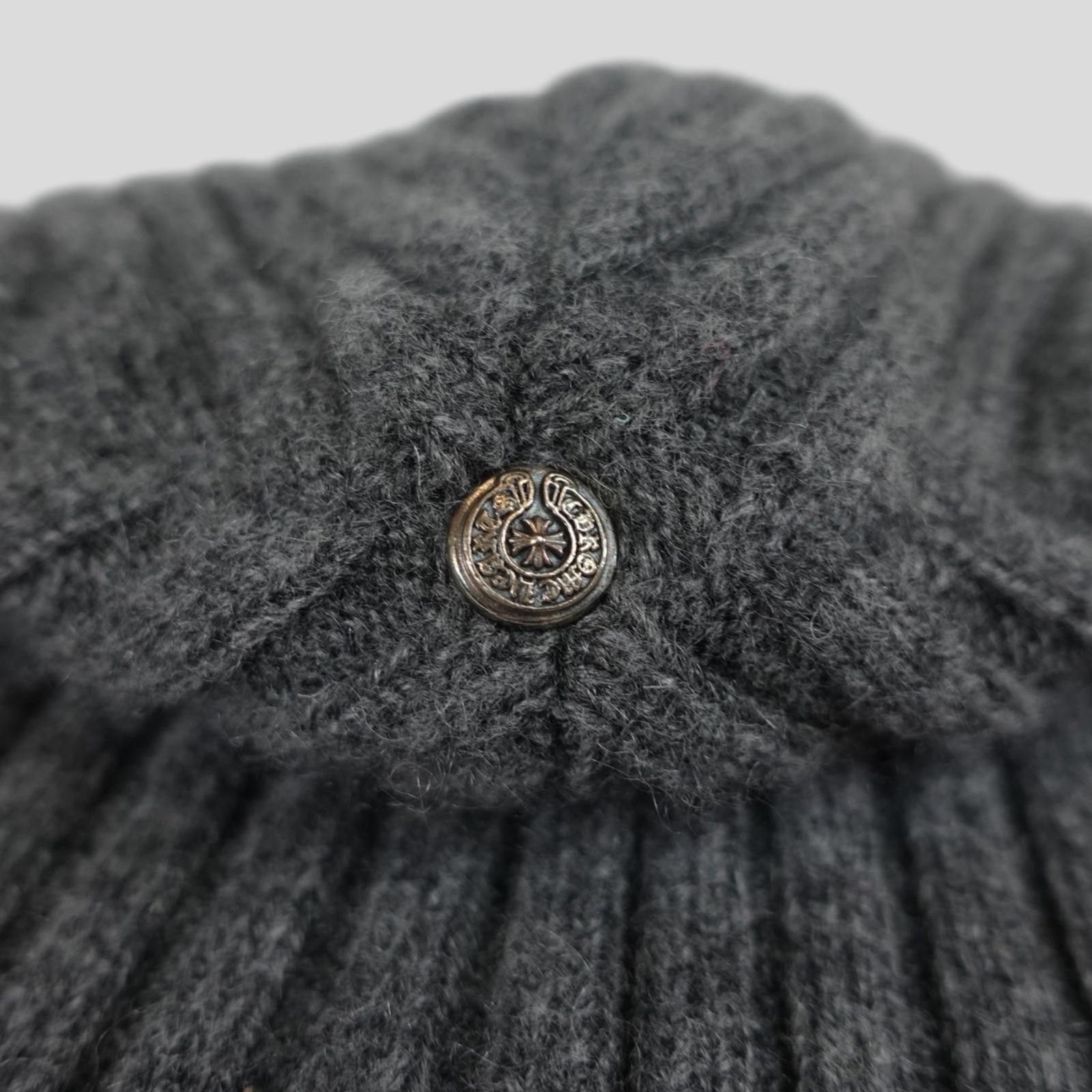 Chrome Hearts Chrome Hearts Plus Patch Cashmere Beanie in Grey Size ONE SIZE - 3 Thumbnail