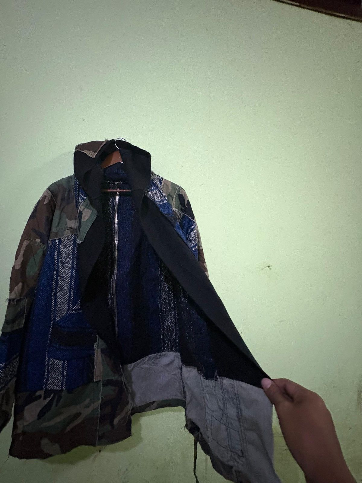 Vintage VTG 90's rebuild Military Cardigan jacket Design Boro Stlye Size US L / EU 52-54 / 3 - 6 Thumbnail
