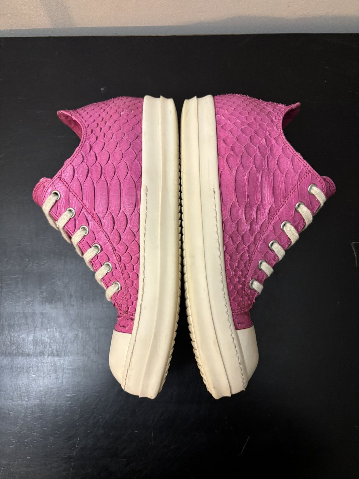 Rick Owens Rick Owens Python Skin Ramones Pink Milk White Size US 7 / EU 40 - 4 Thumbnail