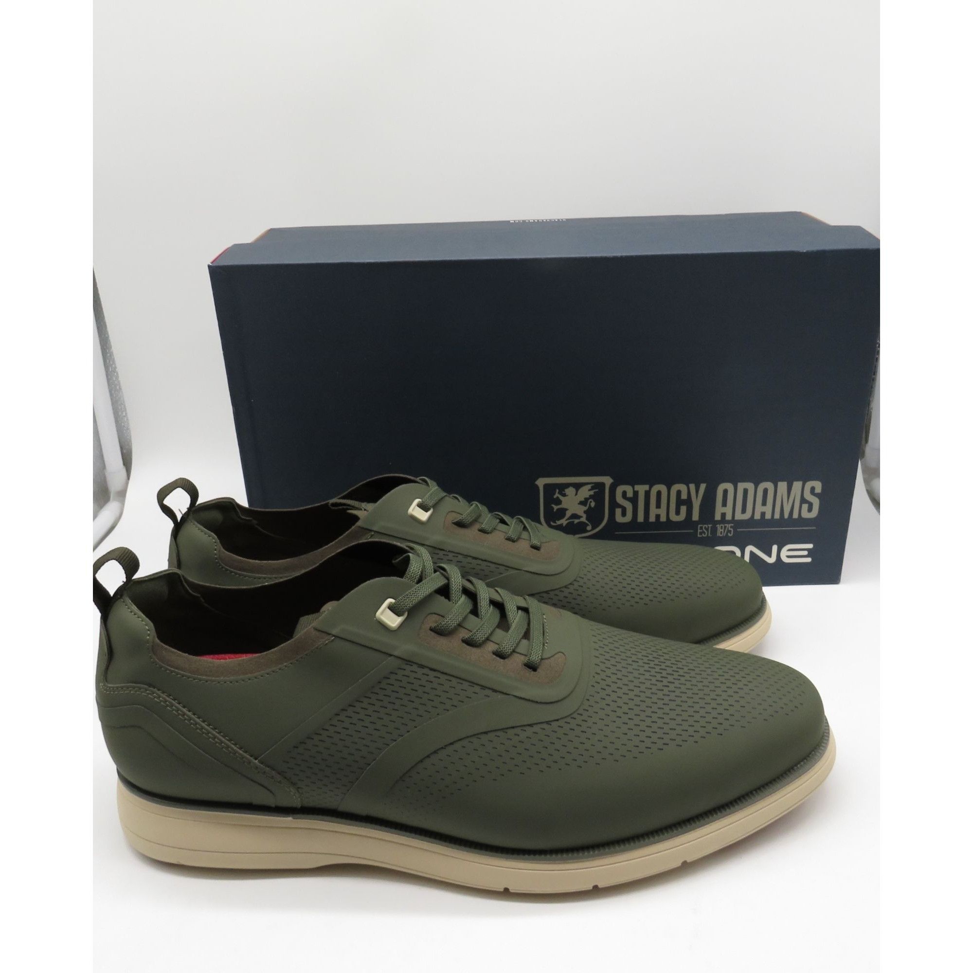 Stacy Adams Stacy Adams Men's Everidge Olive Sneakers 13W Comfort Footwe Size US 13 / EU 46 - 1 Thumbnail