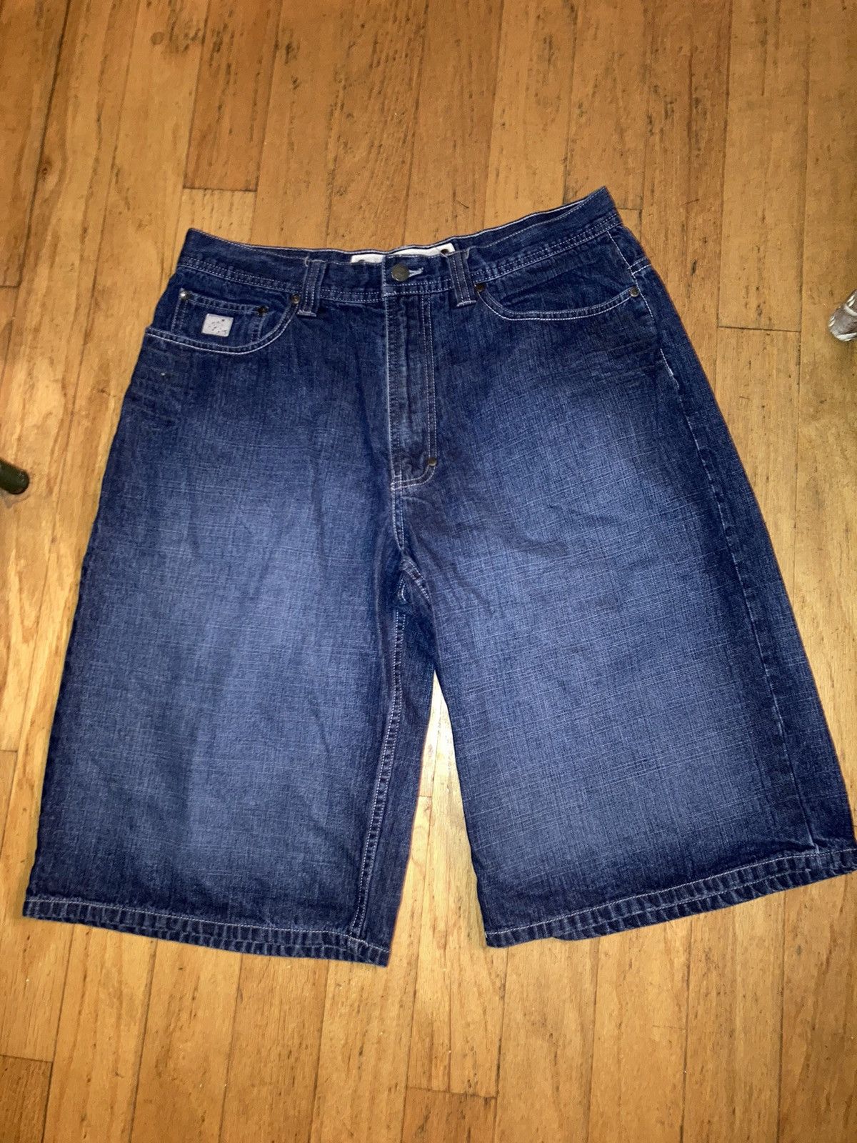Enyce × Vintage VTG ENYCE Y2K Baggy Blue Denim JORTS 34 Size US 34 / EU 50 - 1 Thumbnail