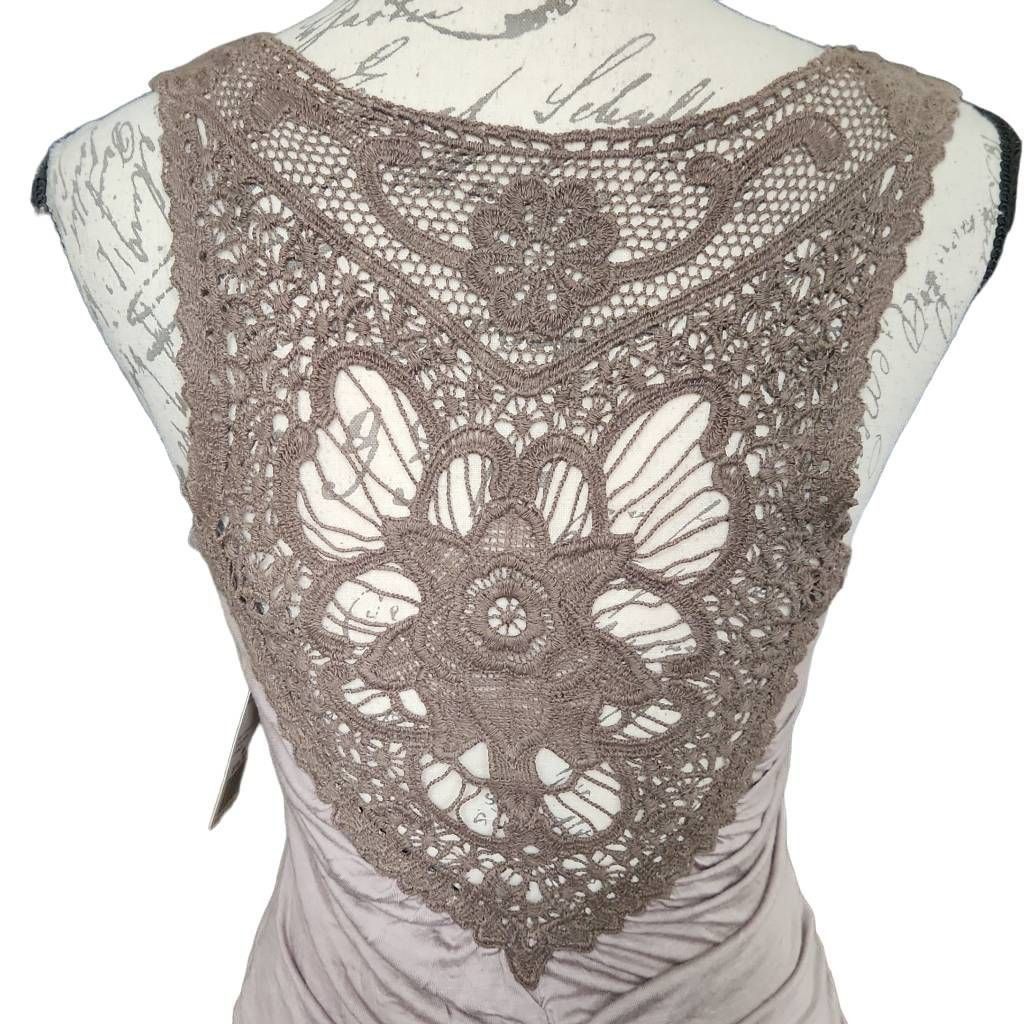Forever 21 Forever 21 Women's Size Medium Cocoa Brown Crochet Back Ruch Size M / US 6-8 / IT 42-44 - 5 Thumbnail