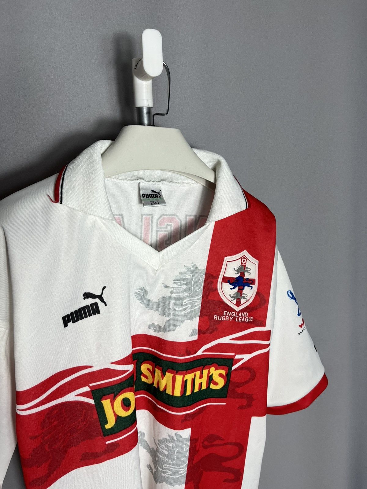 Puma ENGLAND 1995/1996 RUGBY LEAGUE WORLD CUP SHIRT JERSEY PUMA Size US XL / EU 56 / 4 - 2 Thumbnail