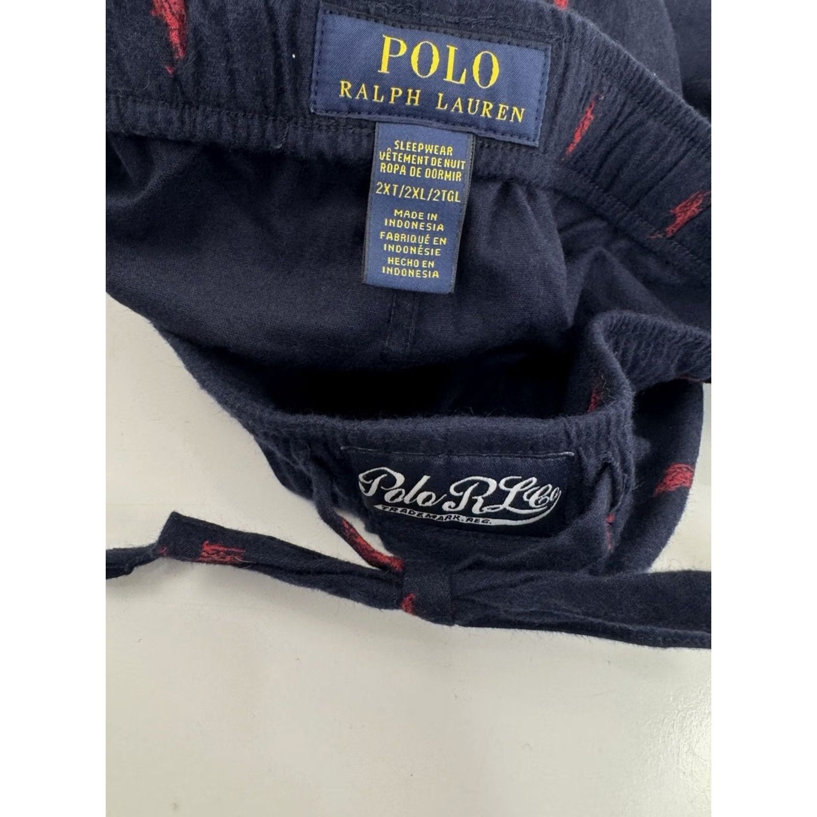 Polo Ralph Lauren Polo Ralph Lauren Pajama Sleep Pants 2XL Logo All Over Drawstring Blue Mens Shirt Pants Nightwear Sleepwear Tag New with Tag Size US XXL / EU 58 / 5 - 5 Thumbnail