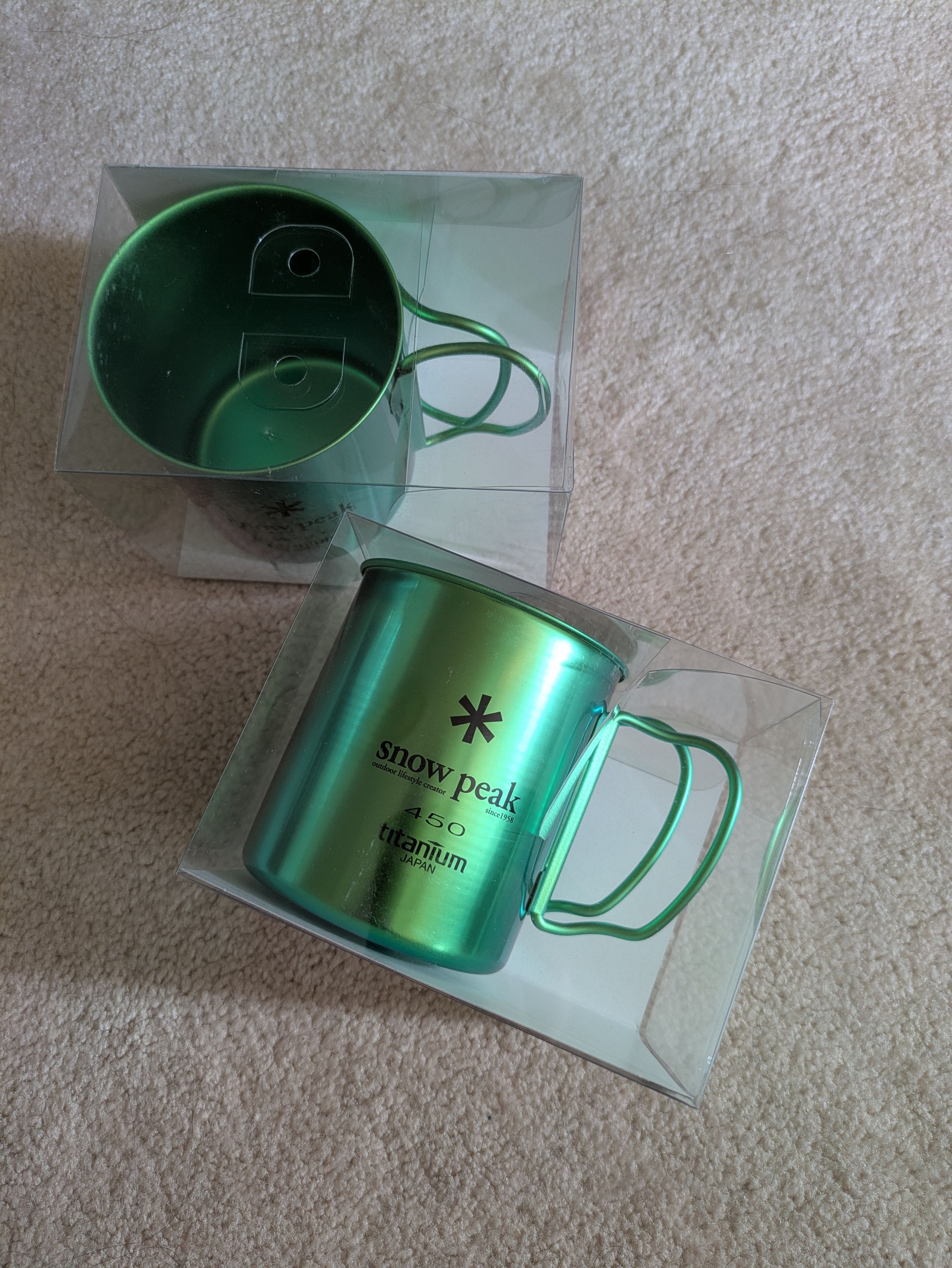 Snow Peak 2 Titanium Anodized Cups/Mugs, 450 mL Size ONE SIZE - 1 Thumbnail