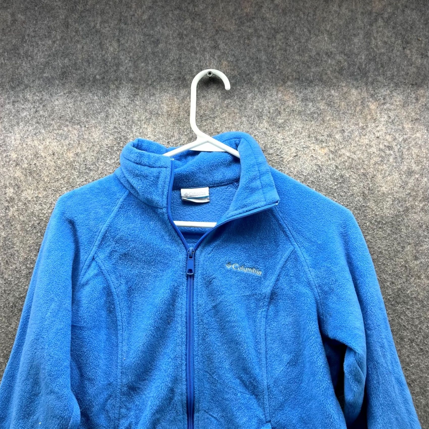 Vintage Columbia Jacket Women Small Blue Full Zip Fleece Lightweight Polyester Mountain Benton Springs Regular Fit Adults Womens Size S / US 4 / IT 40 - 6 Thumbnail