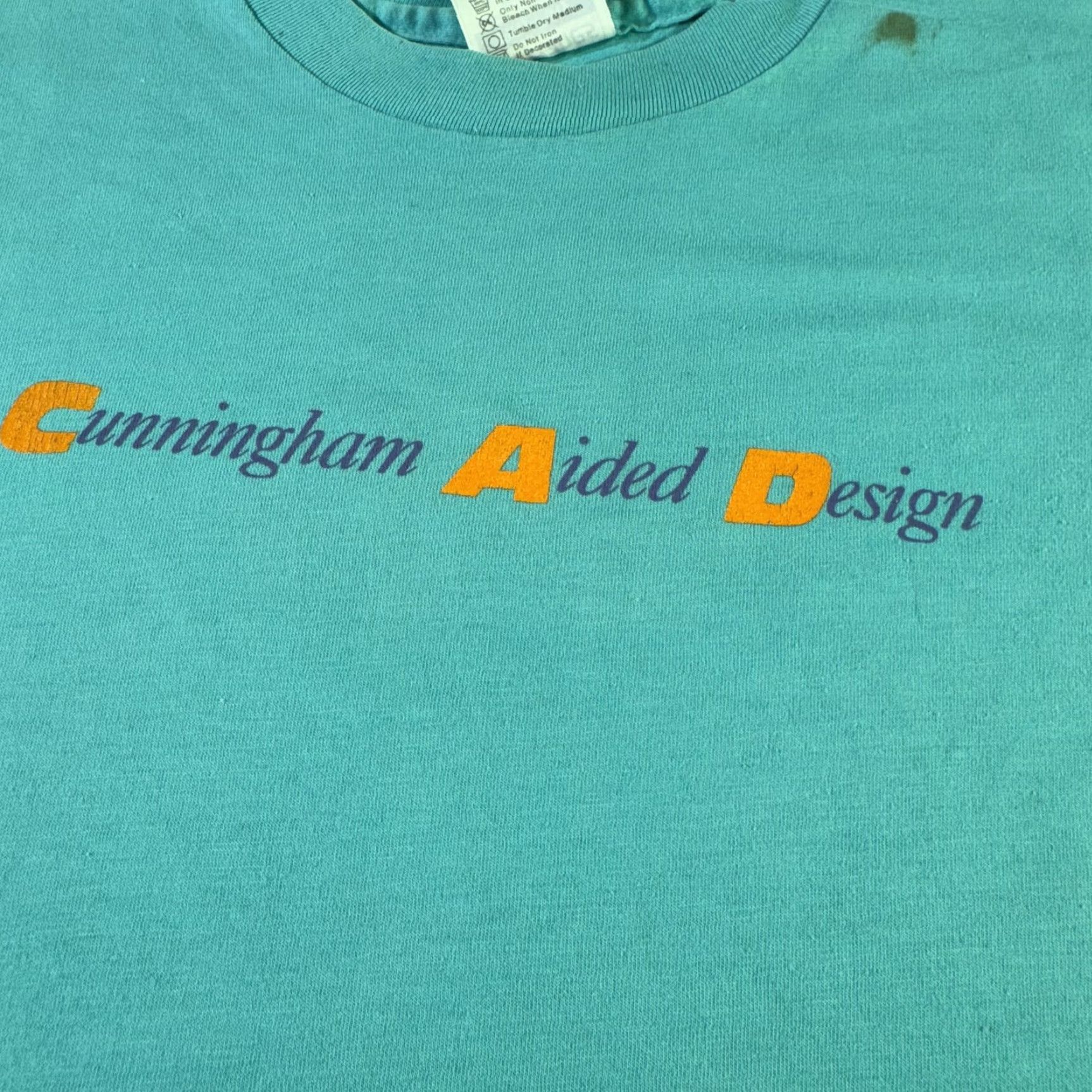 Hanes VINTAGE Nishiki Shirt Mens L Blue Cunningham Aided Design 90s Cycling MTB USA Nishiki N logo Graphic Print Crew Neck Short Sleeve Hanes Fifty-Fifty Size US L / EU 52-54 / 3 - 2 Thumbnail