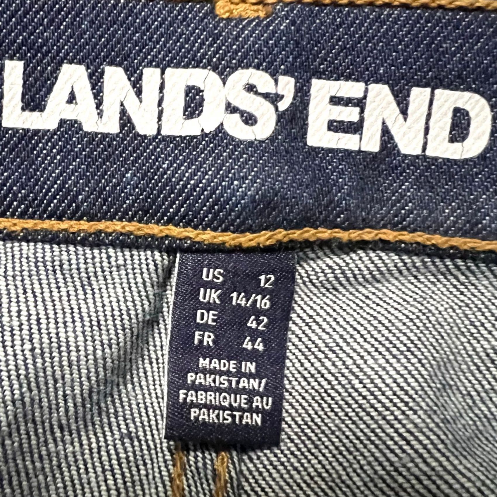 Lands' End Lands' End Jeans Womens 12 Utility Dark Wash Wide Leg Baggy Denim Jeans 33x27.5 Womens Mens? Size 34" / US 12 / IT 48 - 5 Thumbnail