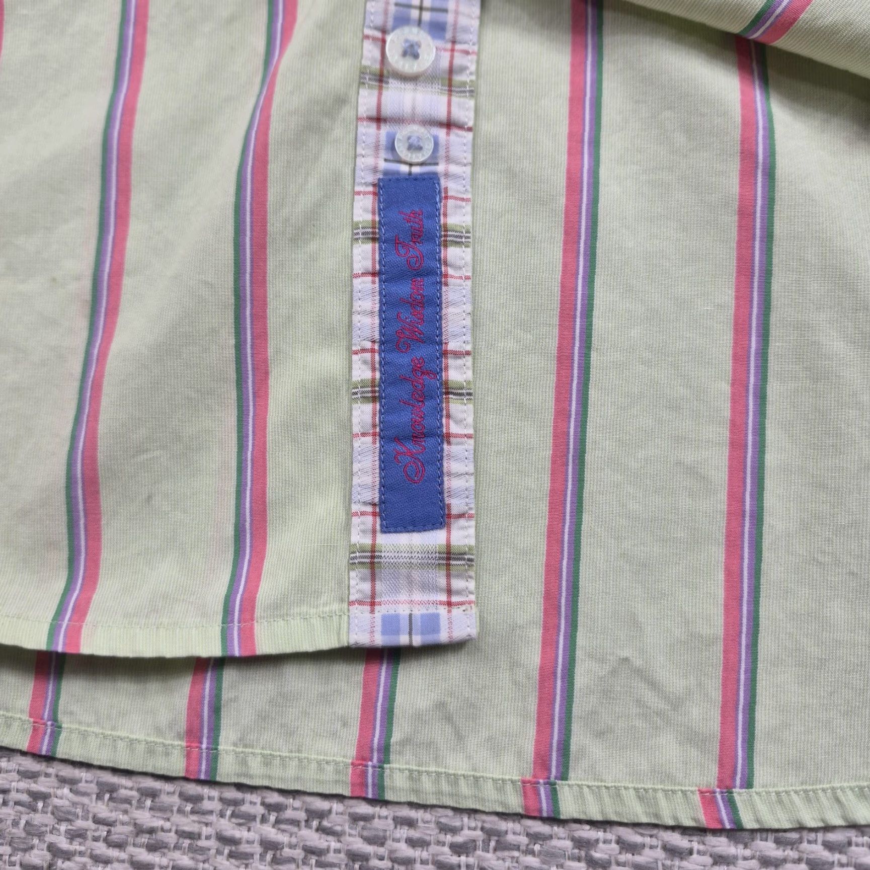 Robert Graham Robert Graham Shirt Mens 2XL Button Up Green Pink Stripe Long Sleeve Casual Shirt Size US XXL / EU 58 / 5 - 6 Thumbnail