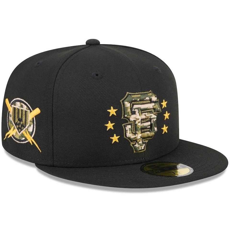 New Era SF Giants New Era Black 2024 Armed Forces Day On-Field Hat Size ONE SIZE - 2 Thumbnail
