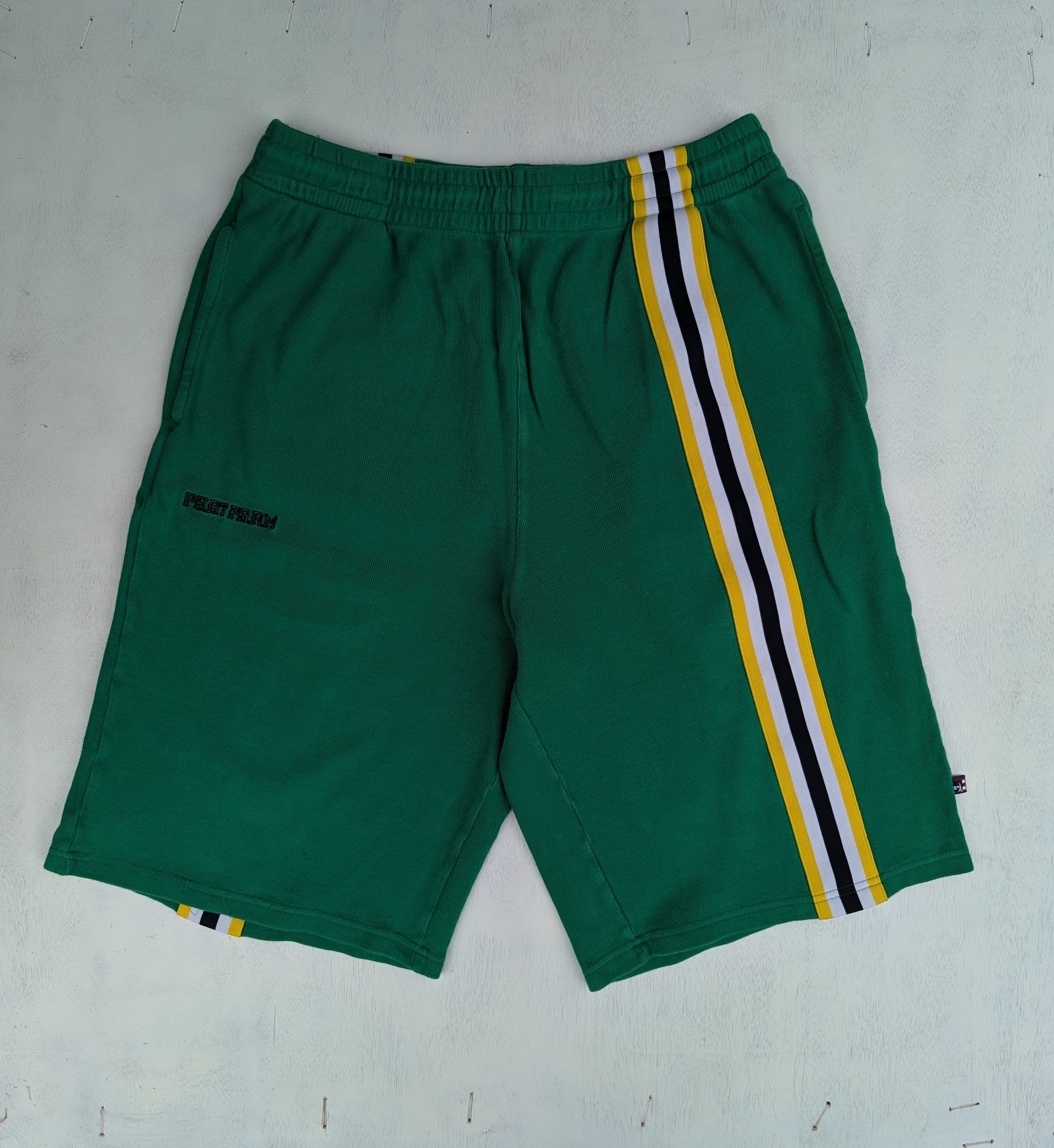Phat Farm × Vintage Vintage 00s Y2K Phat Farm Cotton shorts green/yellow sz XL Size US 31 - 1 Thumbnail