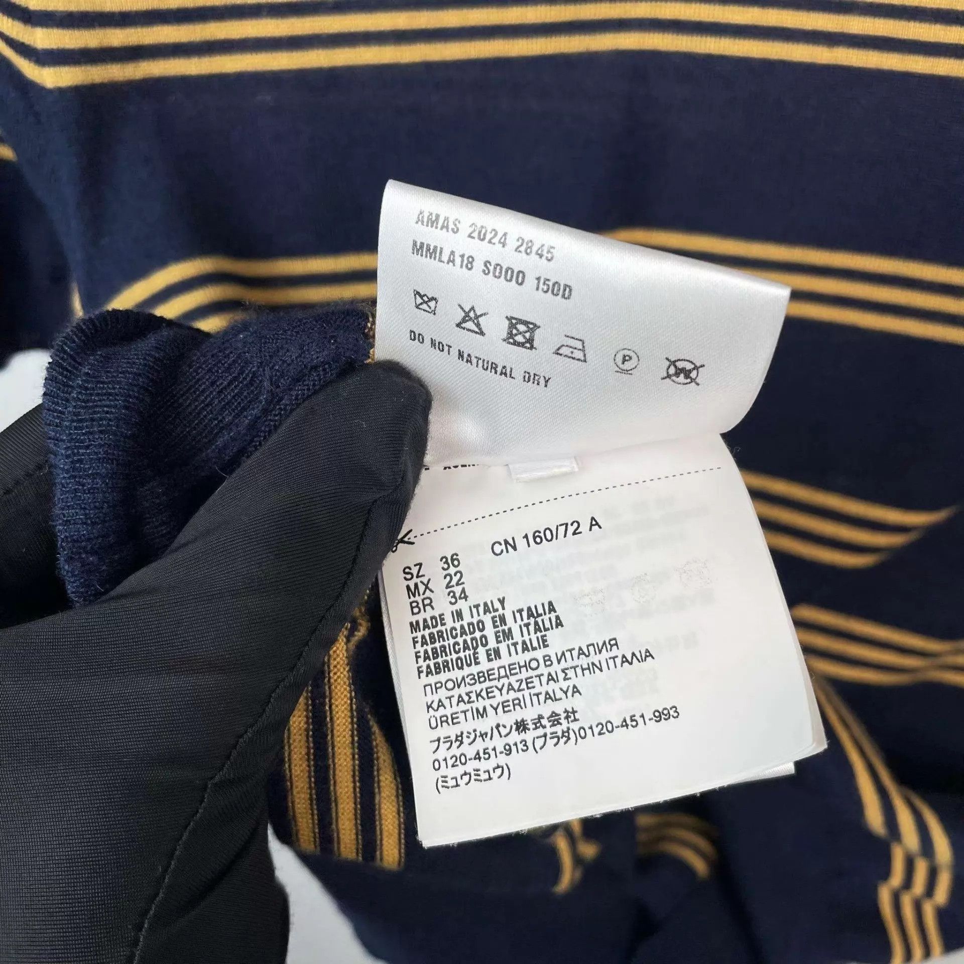 Miu Miu MIU MIU striped blue yellow polo shirt size 36 Size XS / US 0-2 / IT 36-38 - 5 Thumbnail