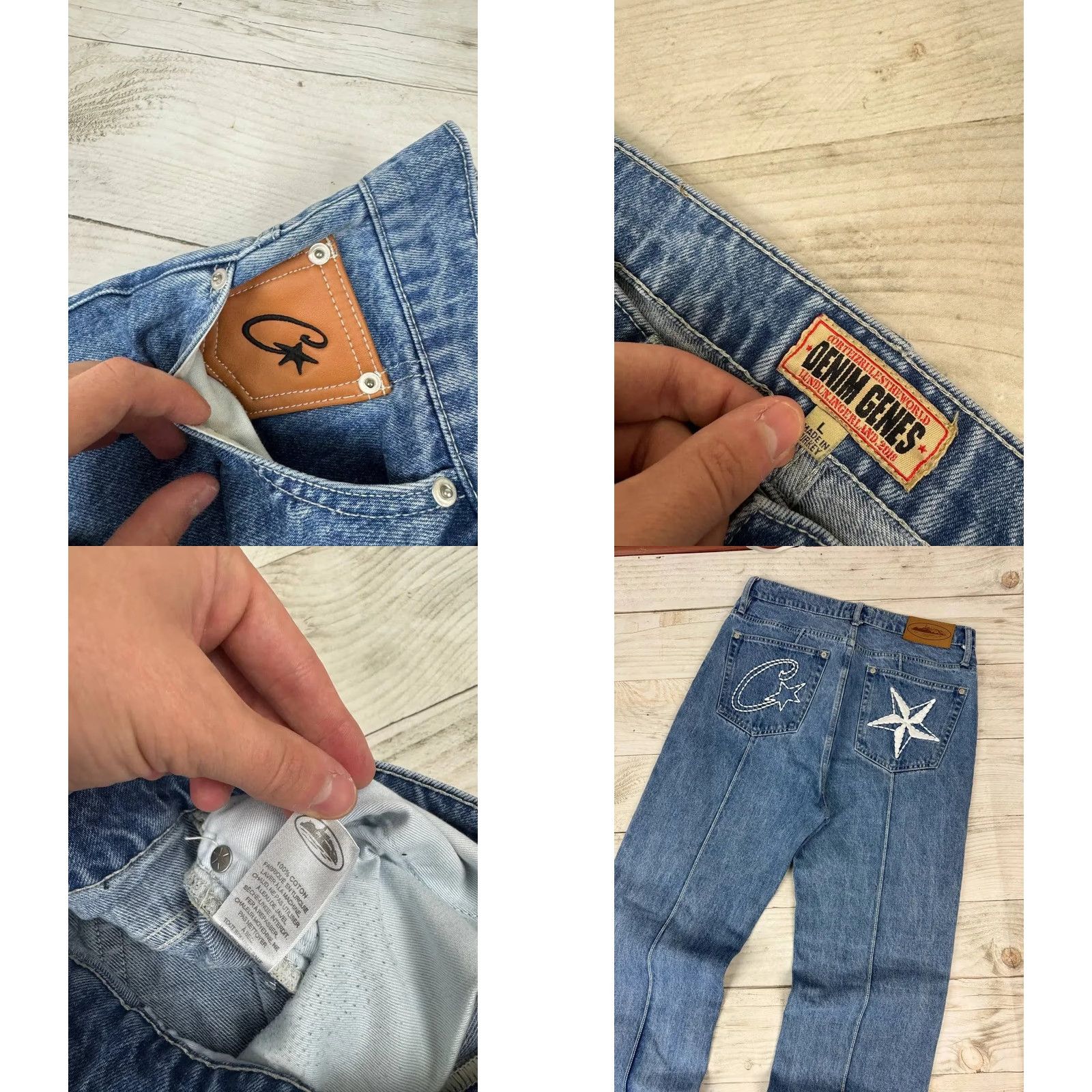Corteiz Corteiz C Star Jeans Men Size 34 Blue Jeans Mens 34 Waist 34 Inseam 34in 8.86in Knee 9.84in Front Rise Knee 12.2in Waist 17.72in 45cm 88cm 25cm 34cm Size US 34 / EU 50 - 8 Thumbnail
