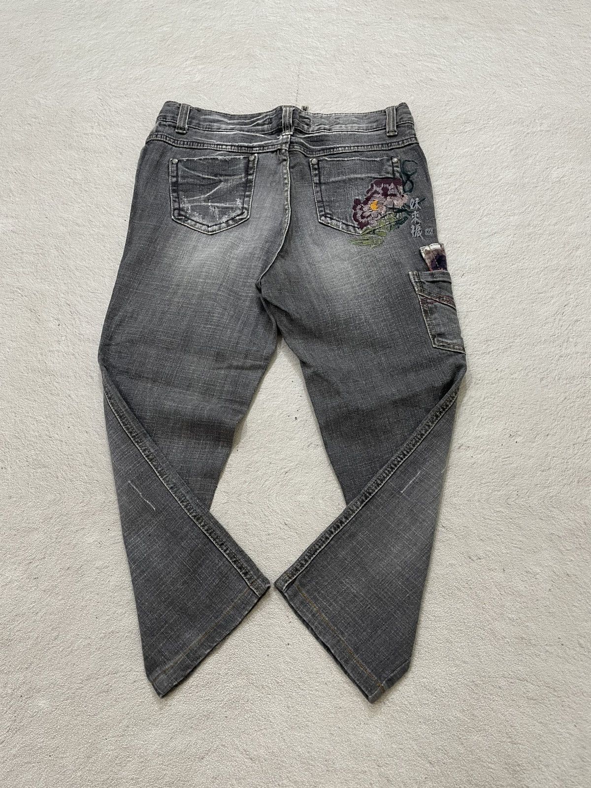 Japanese Brand 2000s Jorts Cargo Embroidered Japan Y2K Outseam 30 in Size 29" - 5 Thumbnail