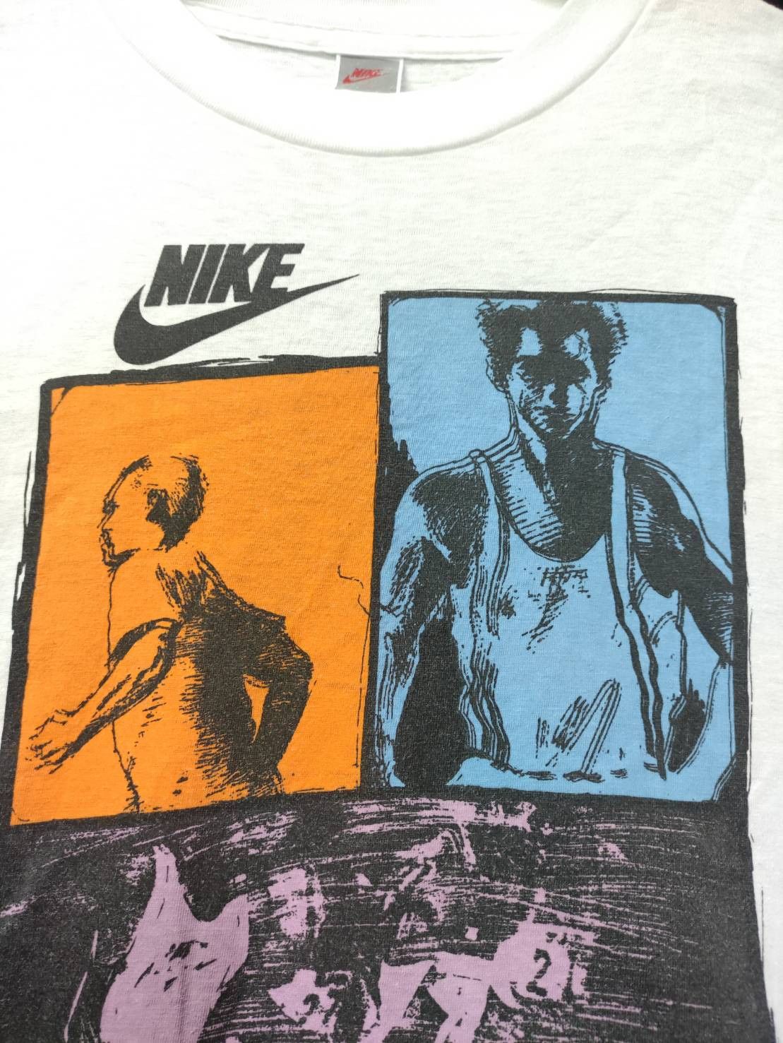 Nike Vtg 90's Nike " Full Speed Ahead " Single Stitch T-Shirt Size US L / EU 52-54 / 3 - 3 Thumbnail